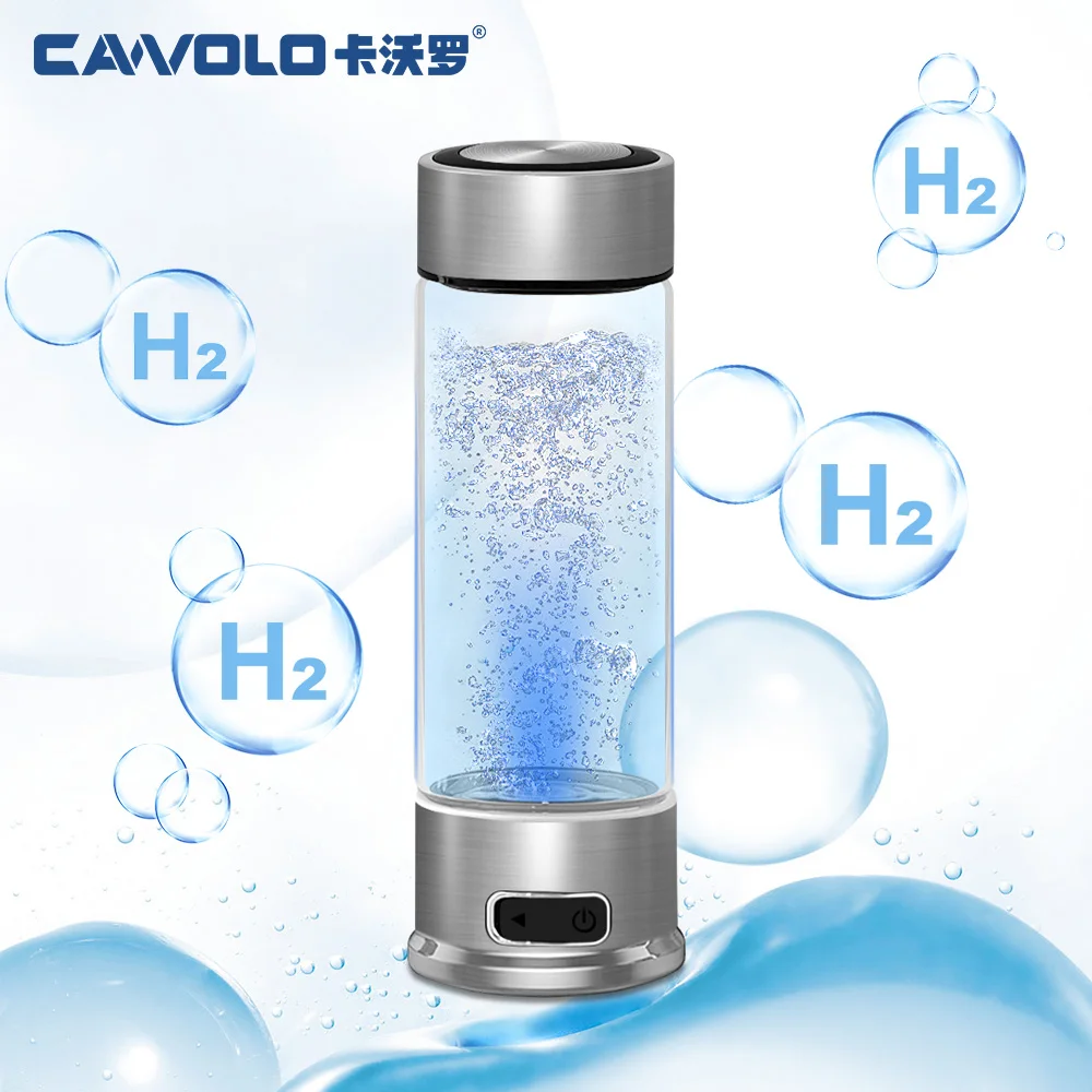 400ML Glass Hydrogen Rich Water Bottle USB Charging High PPM Hydrogen Water Maker Fast Charging SPE Hydrogen Water Generator