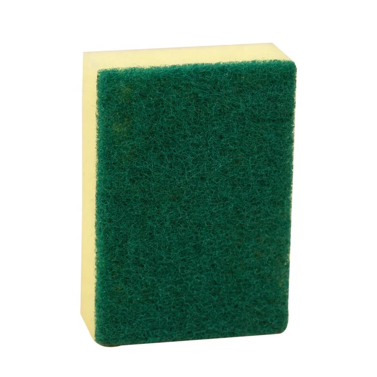 
Polyester and PU foam multi purpose household kitchen cleaning sponge pad 