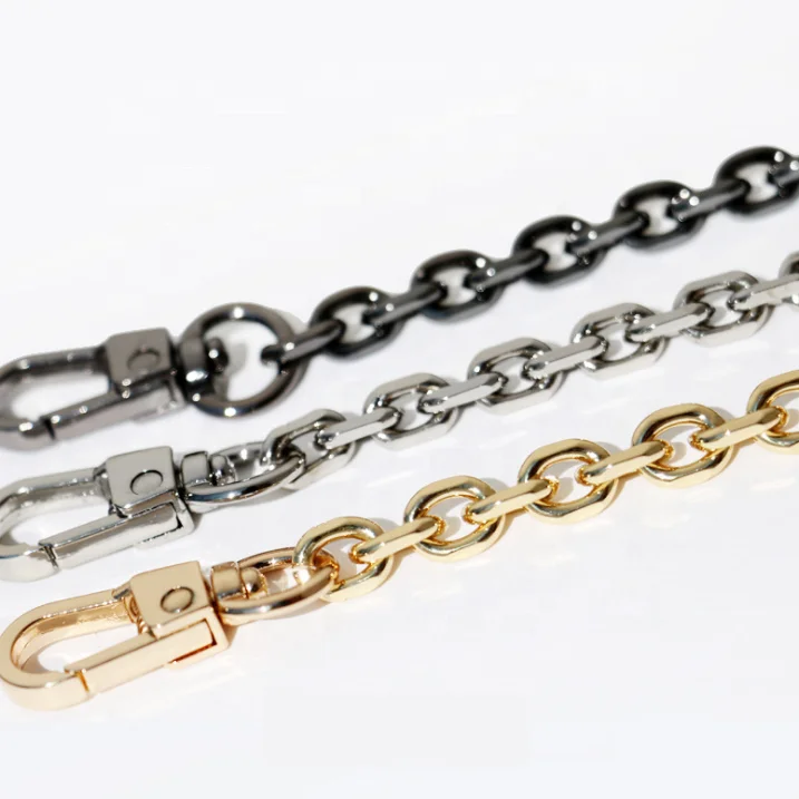 

Huadu shop wholesale handbag clasps and hardware chains gold silver or iron chains, L-golden, golden, nickel, bronzen