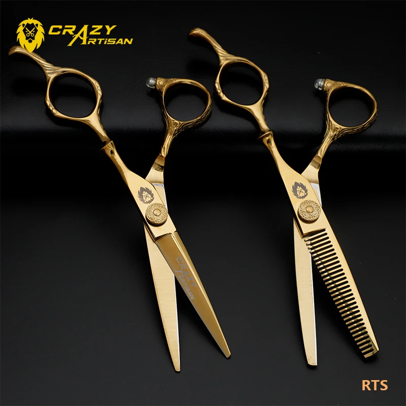 

Crazy Artisan OEM 6.0 7.0 inch 440C the best shears for cutting hair/hairdressing scissors/tesoura de cabelo