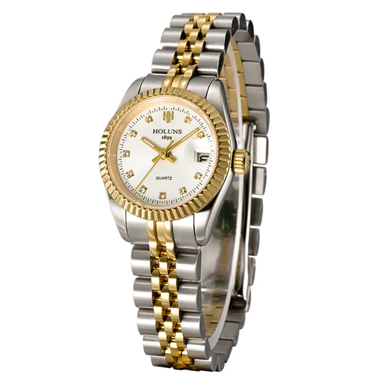 

HOLUNS HLS001 Top sale Fashion Luxurious Diamond Quartz Ladies Watches Business Dress Stainless Steel Saterproof Satch Love Gift