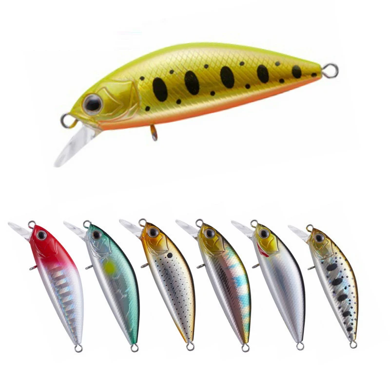 

YINDAO MINI Sinking Minnow Lure 53mm 5.7g Wobbler Hard Baits Artificial Bait Fishing Tackle for Bass Lures, 8colors