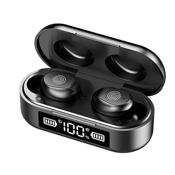 

True Wireless Earbuds Bluetooth 5.0 in-Ear TWS Stereo Headphones Smart Charging Case IPX7 Waterproof LED Display Earbuds