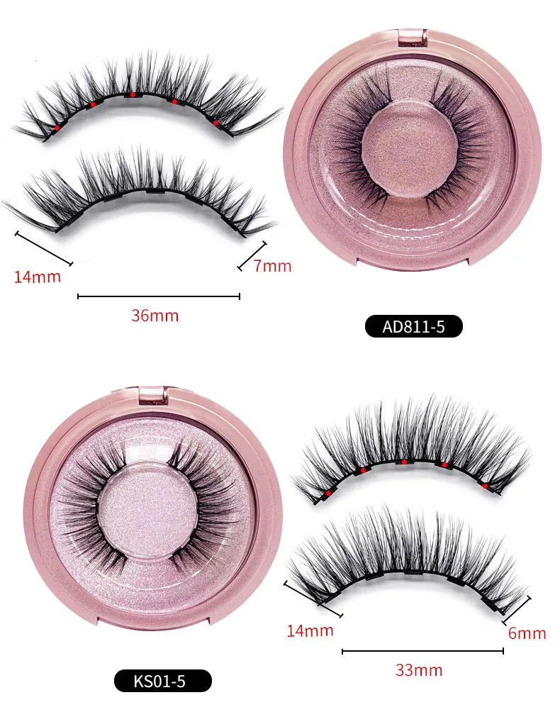 
SHEENLASH 3D synthetic lashes Magnetic false eyelash set faux mink magnetic eyelash 