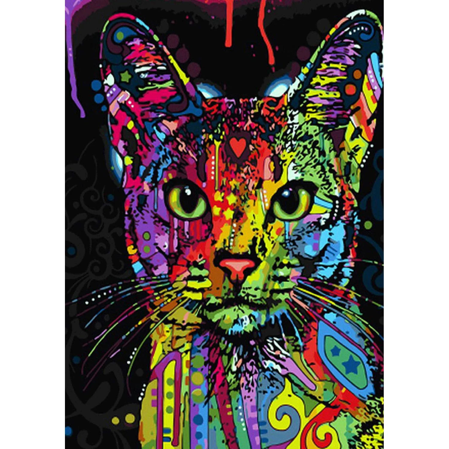 

DIY Full Round Drill 5D Diamond Painting Kit Cat Rhinestone Diamond Embroidery Cross Stitch Painting Art Craft Wall home Decor