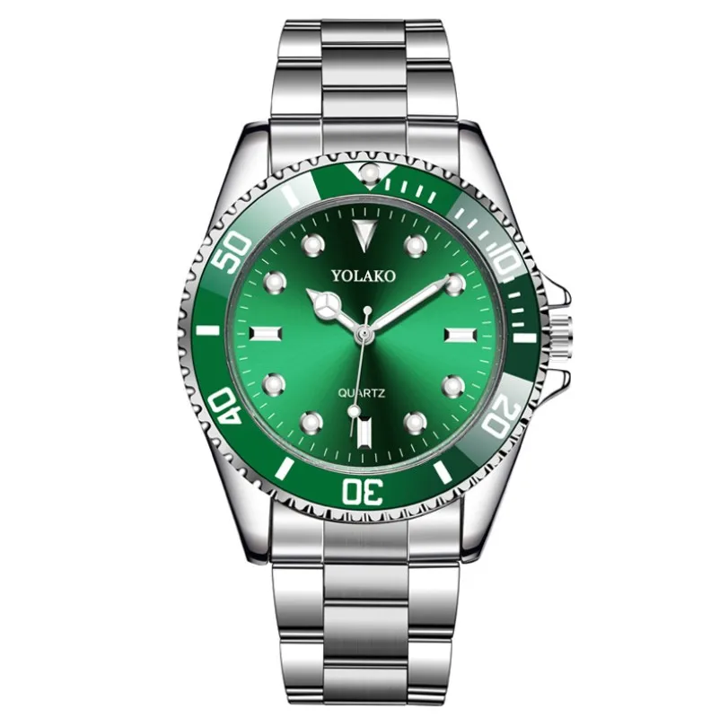 

Yolako Hot Style Men's Watch Fashion Steel Watchband Quartz Watches Luxury