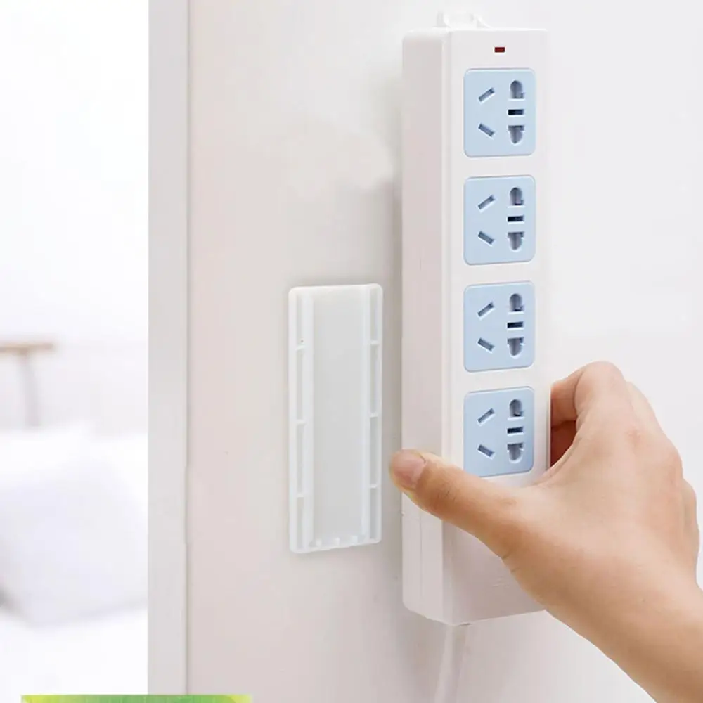 Wall-mounted Sticker Punch-free Plug Fixer Home Self-adhesive Socket ...