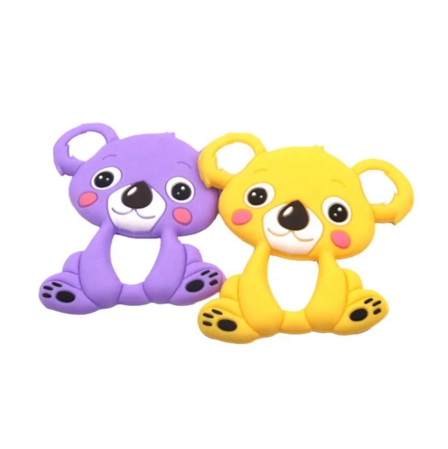 
Silicone Koala Beads Teether Baby Teething Toys BPA Free Food Grade Pearls Nursing Gifts DIY Silicone Necklace Baby Gift 