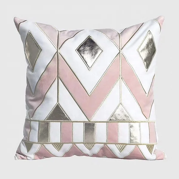 

New design decorative PU leather velvet cover cushion sofa throw pillow cover