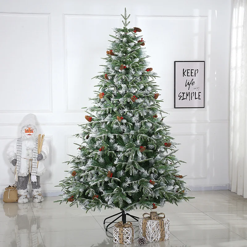 

Adornment Desktop Snow Christmas Tree Decoration Shopping Party Supplies White Snow Spray Flocking Artificial Christmas Tree