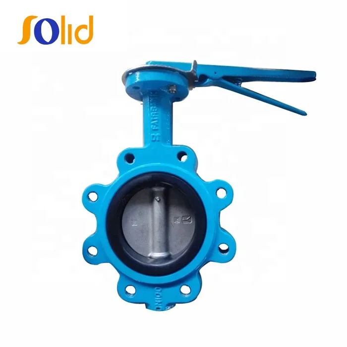 ANSI B 16.1,EN 1092,AS 2129 Lug Type Butterfly Valve with Two Stems