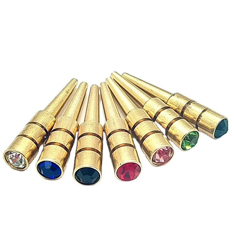 New Swarovs-ki rystal Cribbage Pegs 1/8'' Brass Cribbage Pegs Conical Crystal Game Pegs for Traditional Canadian Board Game
