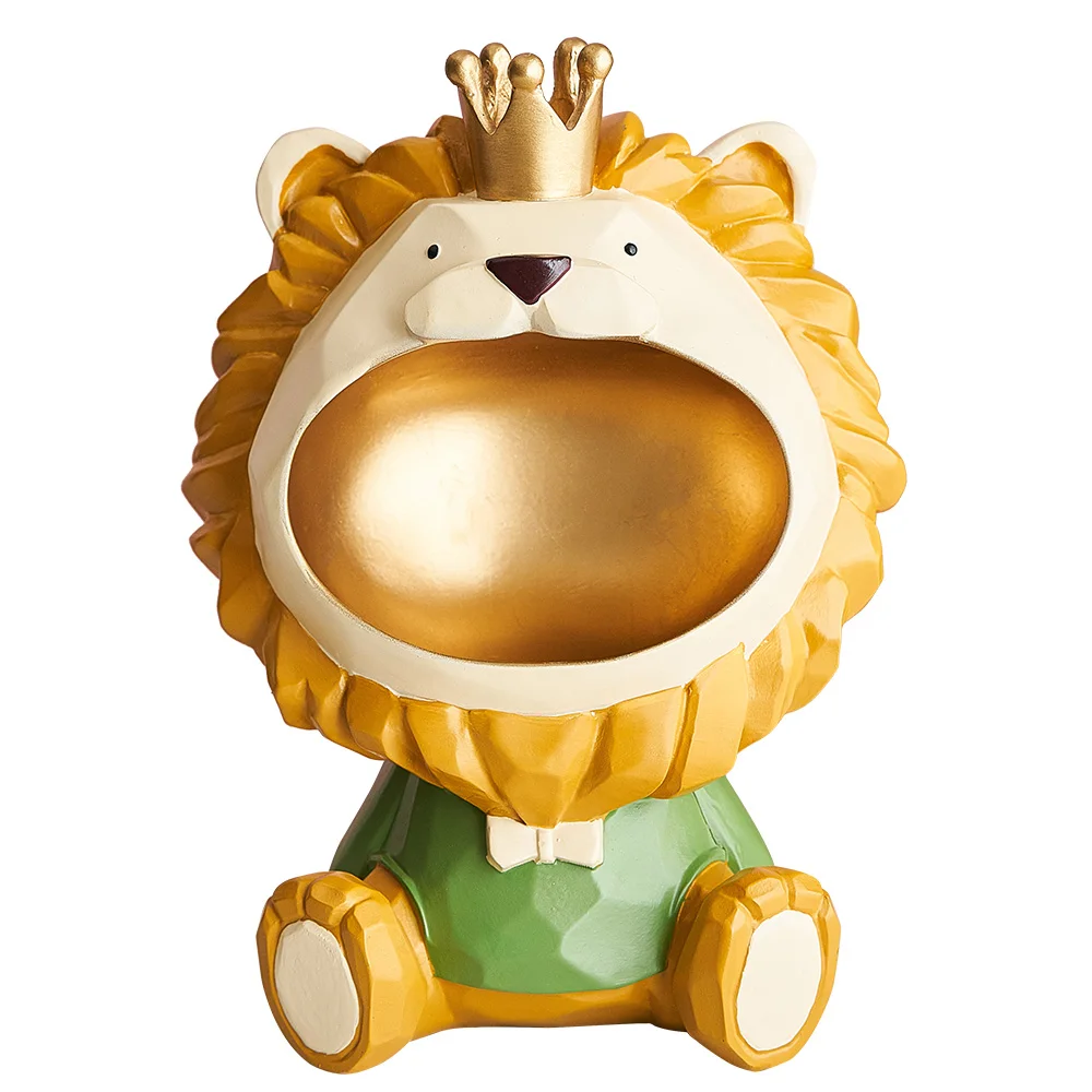 

Cartoon Lion Storage Tank Debris Desktop Storage Resin Animal Model Modern Home Decor Living Room Children's Bedroom Decoration