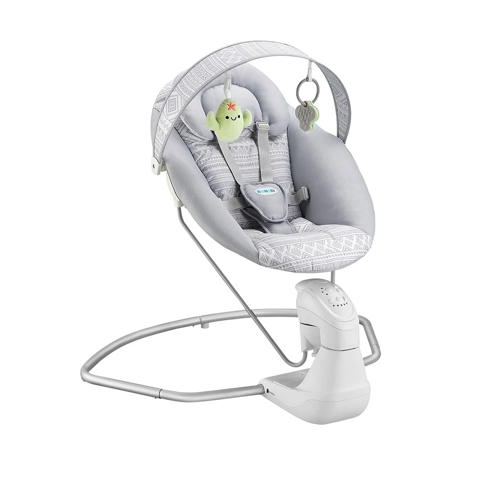 

Automatic vibrating Electric baby chair bouncer hanging toys baby swing, Grey or customized color