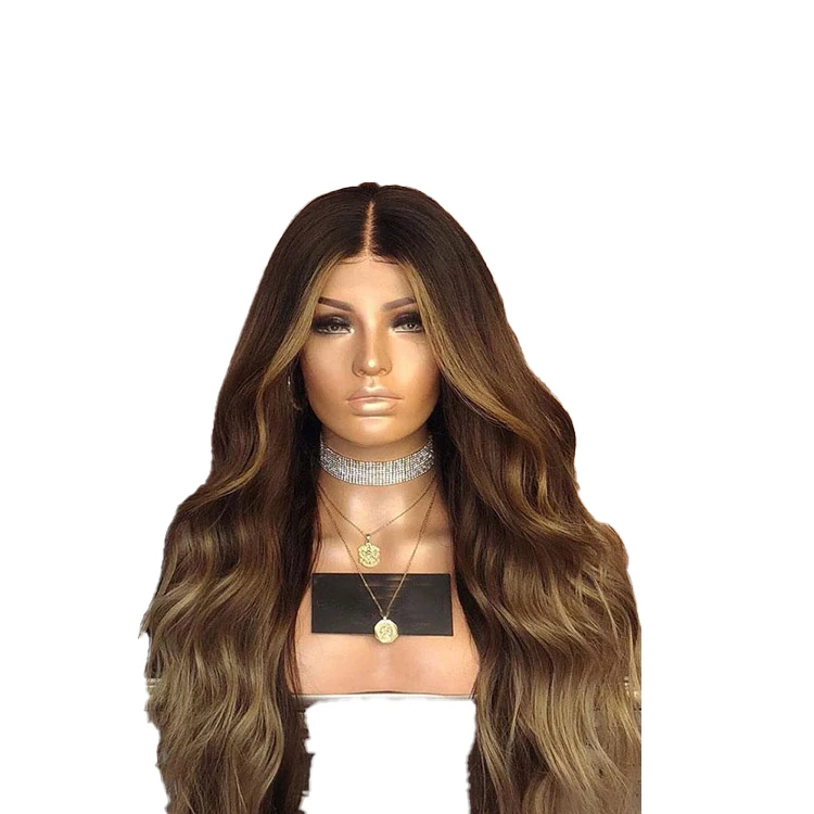 

Cheap price 100% natural human hair wigs ,long wavy brown dyeing wig human hair, Customized colors