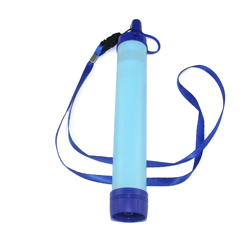 

Hot Sell on Amazon Travel Convenient Portable Outdoor Water Straw Filter, Blue