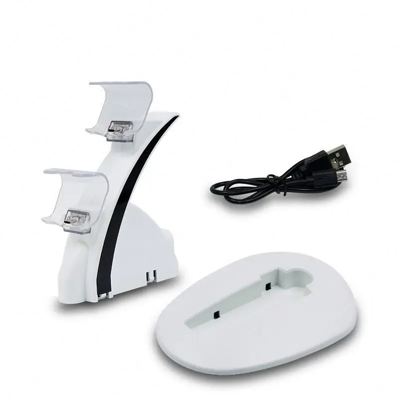 

Two-seat charger TOLdw for ps4 controller charging dock, White