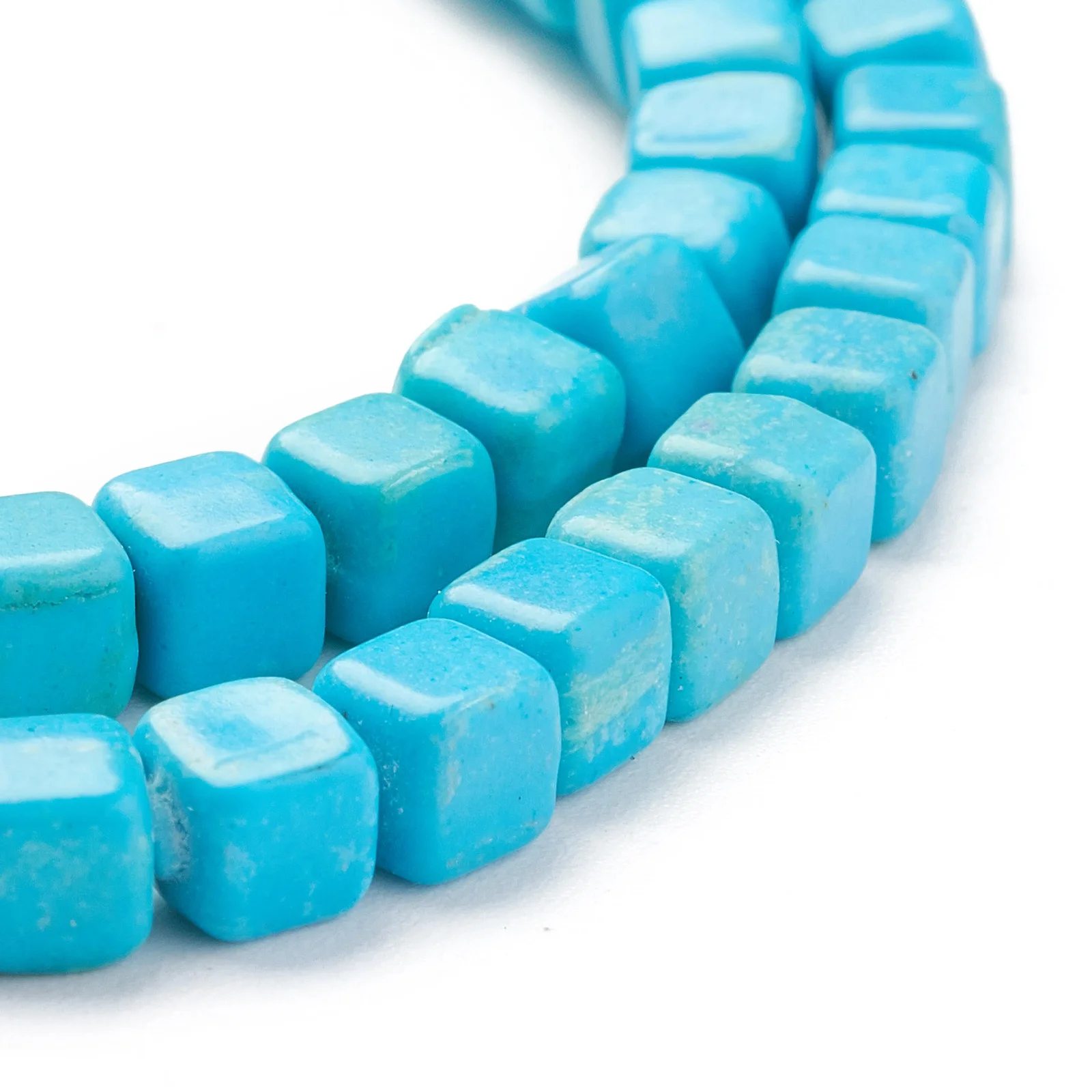 

PandaHall 4 mm Dyed Cube Synthetic Turquoise Beads