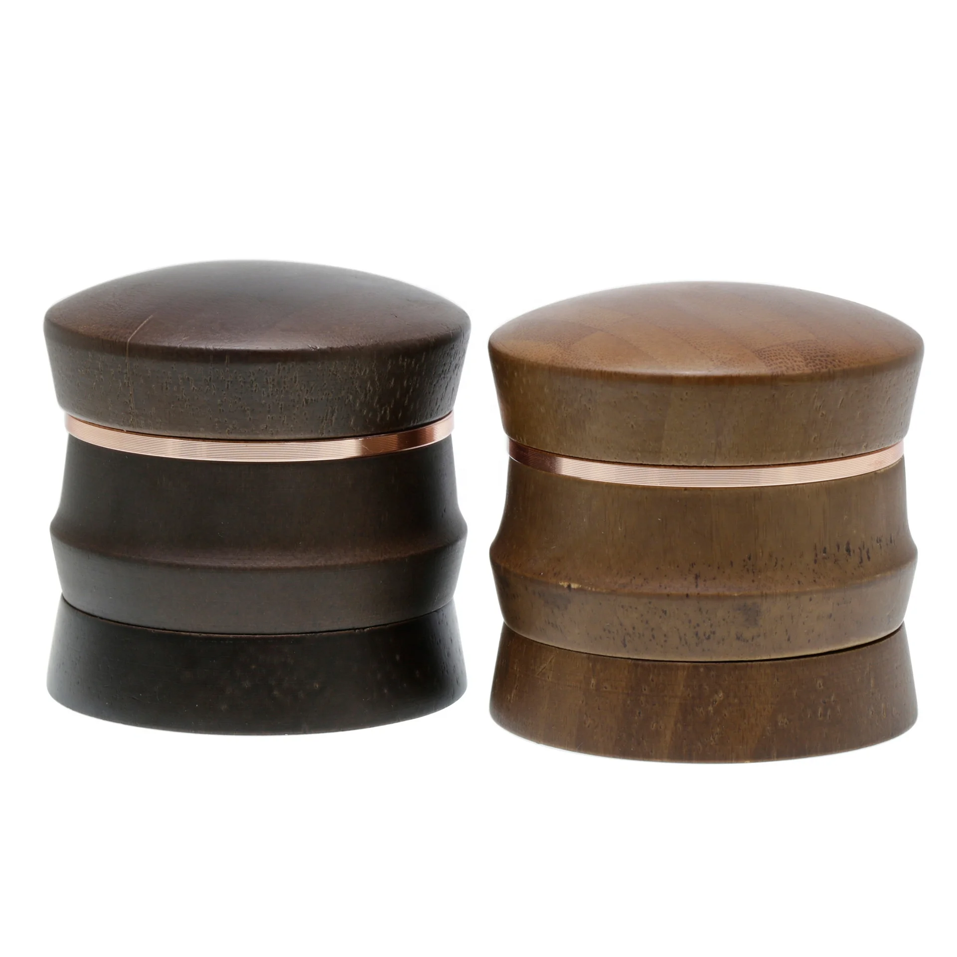 

Dry Herb Grinder Diameter  Bamboo Wood Zinc Alloy 4-layer Herb Grinder Tobacco Grinder, Picture