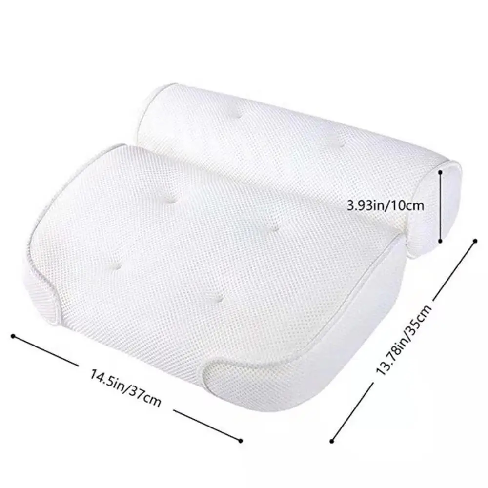 
2020 New 3D Mesh Bath Tub Cushion Spa Cushion With Suction Cups Comfortable Bath Tub Pillow 