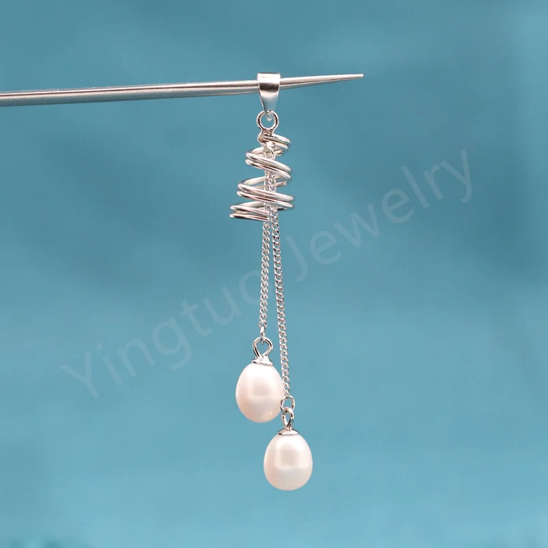 

Luxury 2021 Silver Necklace 925 Sterling Fresh Water Pearl Pedant