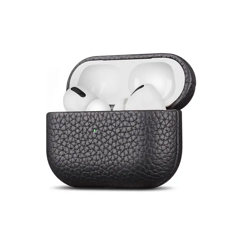 

Wholesale custom real leather earphone cover for airpods case for airpods pro, 15 colors for choose