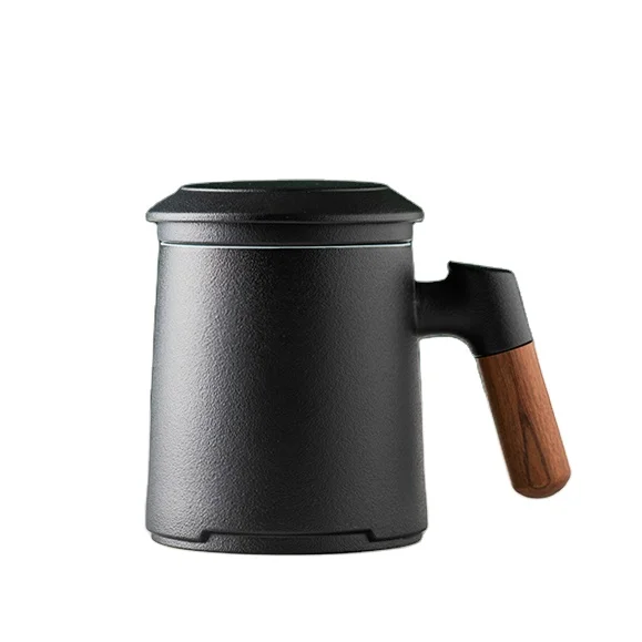 

Wholesale Custom Made Logo Ceramic Tea Cup with Infuser Lid Personalized and brand cup