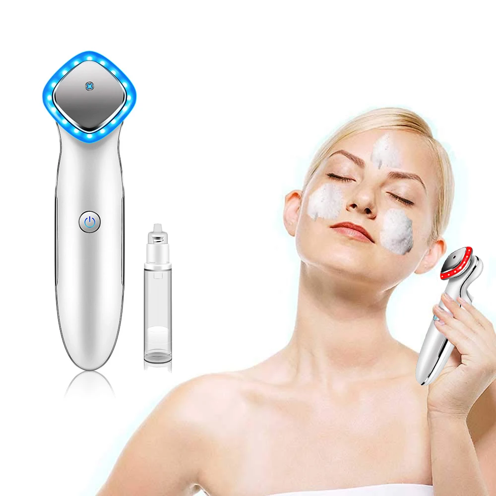 

Home Use Skin Care Red Blue light Photon PDT EMS RF Ionic ultrasonic Vibration Facial SPA Massage Beauty device