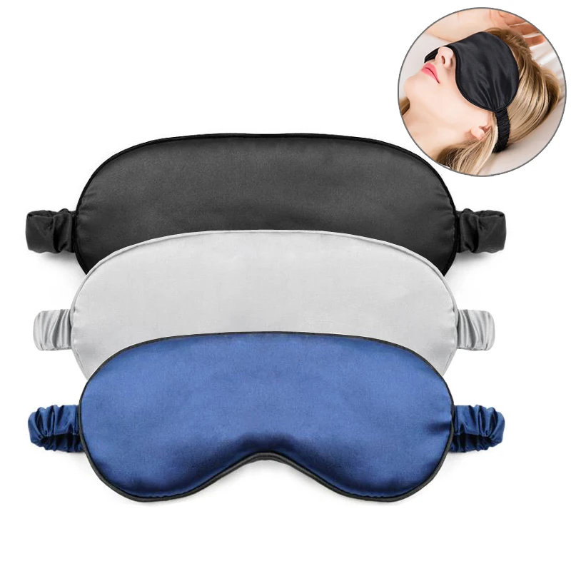 

Smooth Imitated Silk Sleep Mask Women Eyeshade Portable Travel Eyepatch Rest Nap Blindfold Eye Cover Night Sleeping Patch