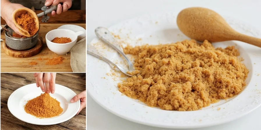 Granulated brown sugar used as meat tenderizer
