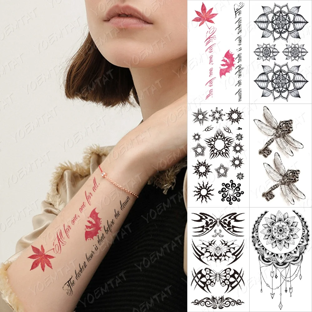 

New Design henna small sexy kids tattoo printer stencil on skin stencils tatu tattoos sticker, Cmyk