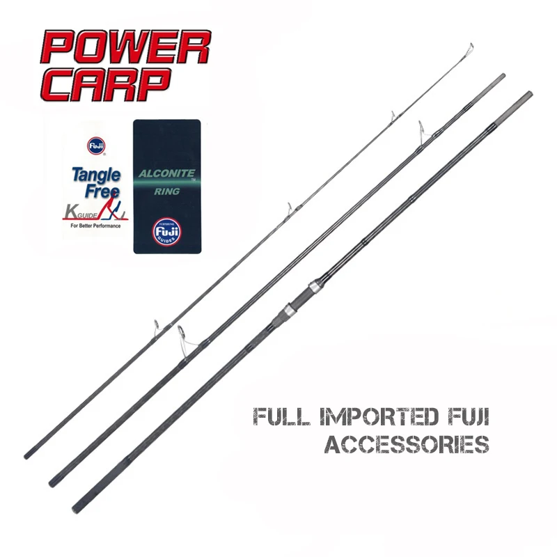 

Lurekiller Full FUJI parts 3.6m 3.9m 3 sections carp rod carbon fishing rod lure carp fishing rods, Black