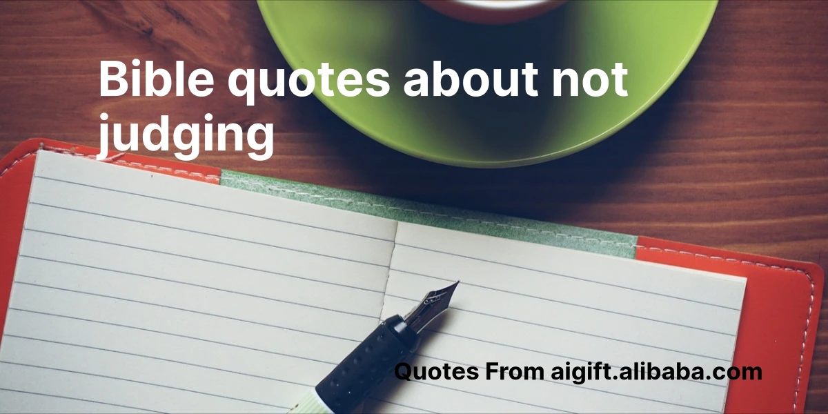 bible quotes about not judging