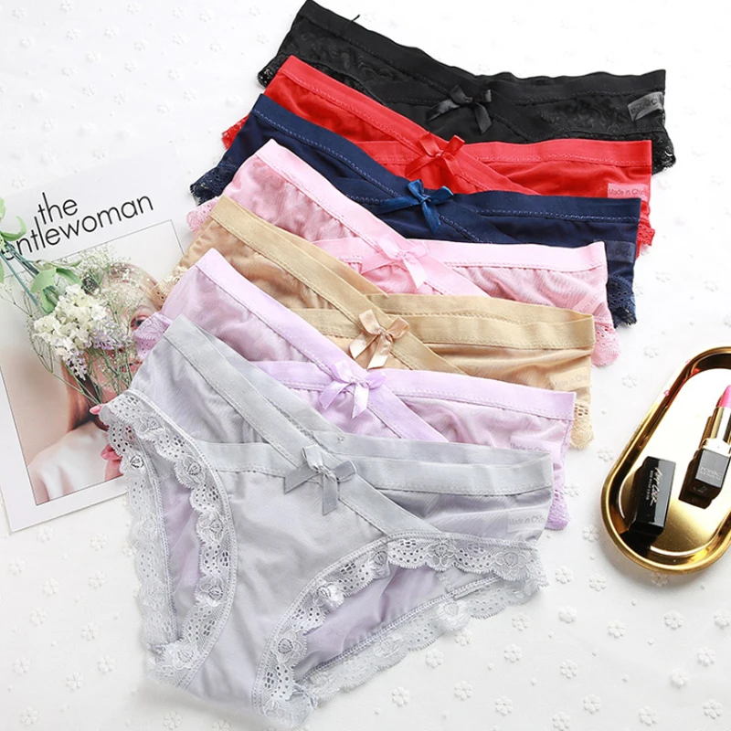 

Transparent Low Waist Lace Panties Women Breathable Female Traceless Lowrise Panties Hip Lift Briefs For Girls, White,black,red,purple,pink,blue,gray,nude,wine red