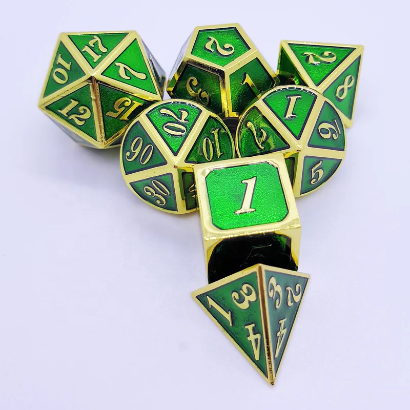 

wholesale Metal D&D Dice 7 PCs DND Dice Polyhedral Dice Set Role Playing Game MTG Pathfinder