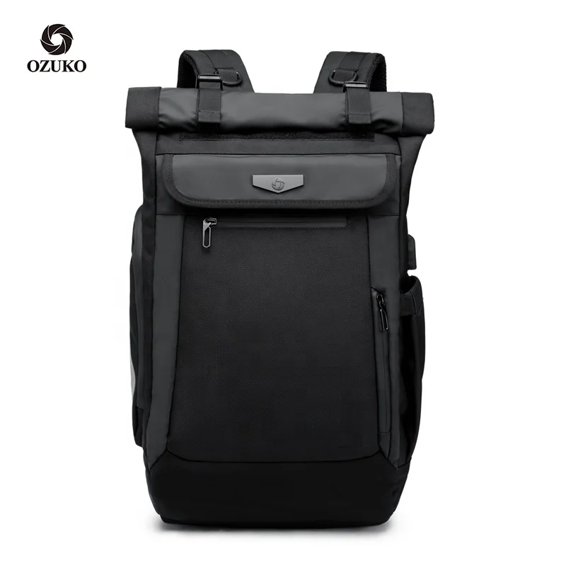 

Ozuko New Laptop Usb Japan School Bag Foldable Waterproof Business 15.6 Outdoor Fashion Multi-Function Backpack, Black/green/red/blue/grey