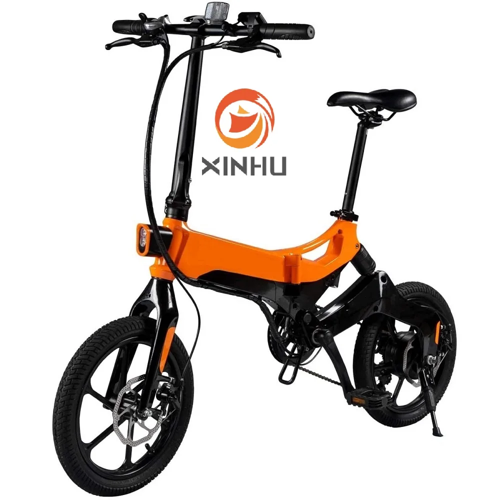 

XINHU 16 inch wholesale folding electric bike women's small hybrid cycle batteries step through electric bikes with pedal China