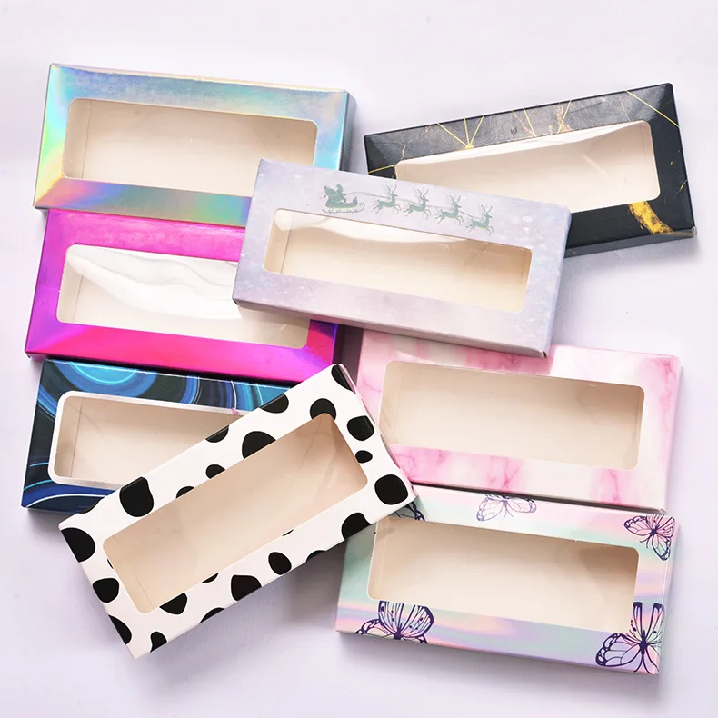 

false private label paper custom logo eyelash boxes