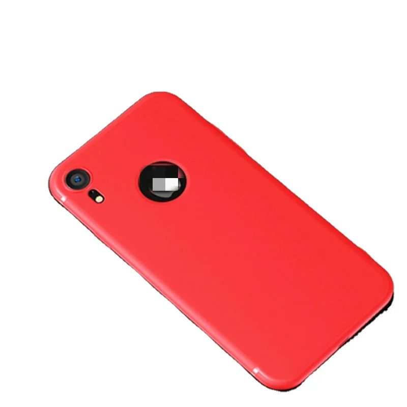 

No fingerprints, fashionable matte TPU show logo hand phone case, Three colors
