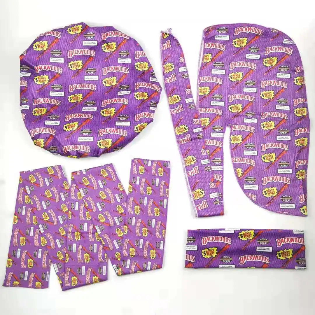 

Wholesale Silk Designer Bonnet And Durag Satin Durags With Customized Logo