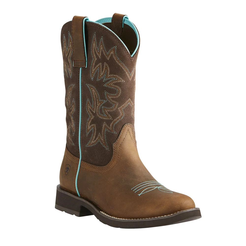 

Women`s Delilan Western Boots Flat Toe Round Toe Boots Boots