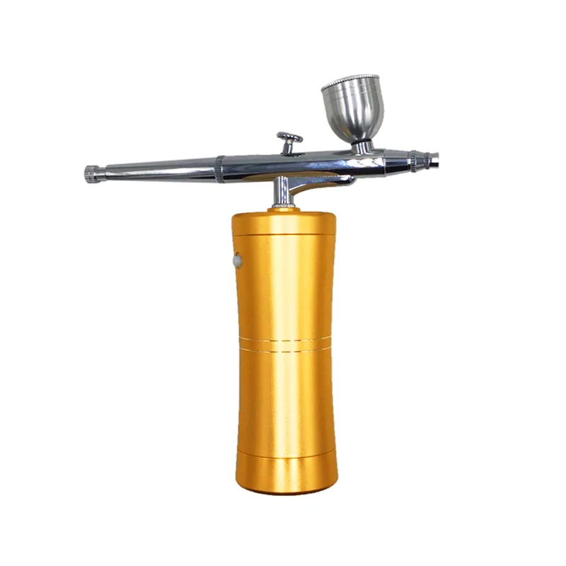 

Single action cordless nail art airbrush with mini compressor gun cordless kit, Red, pink, black can be customized