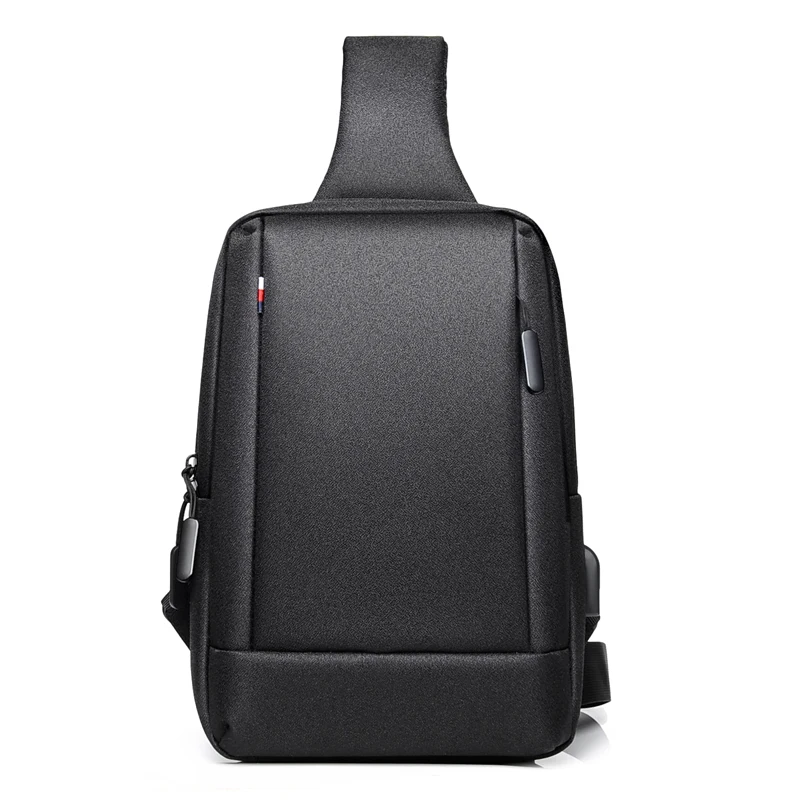 

High Quality Wholesale Custom Cheap Formal shoulder bags with USB port mens chest bags sling bag
