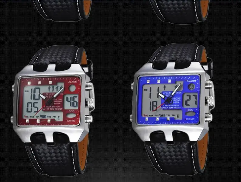 Ohsen Ad0930 Own Brand Black Boys Digital Watch Best Pu Leather Band