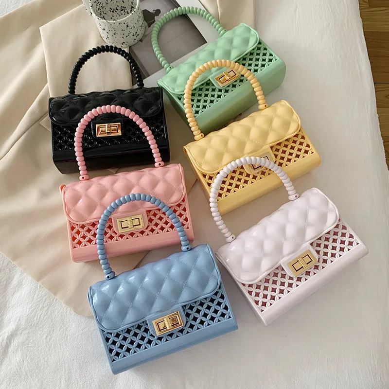 

Fashion Mini PVC Hand Bags 2022 Small Jelly Purses and Bags Women Handbags Ladies Luxury, Customized color