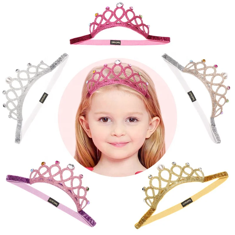 

Princess hair accessories Princess Crown hairband elastic headpiece for kids