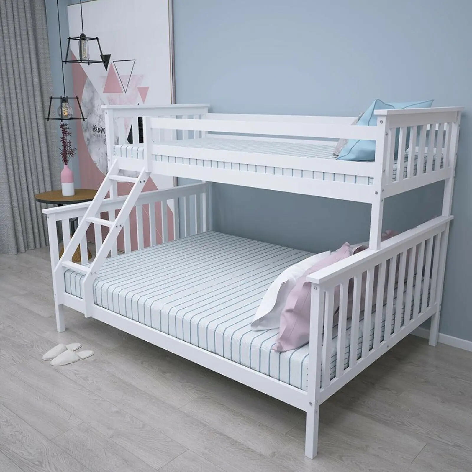 kids white double bed