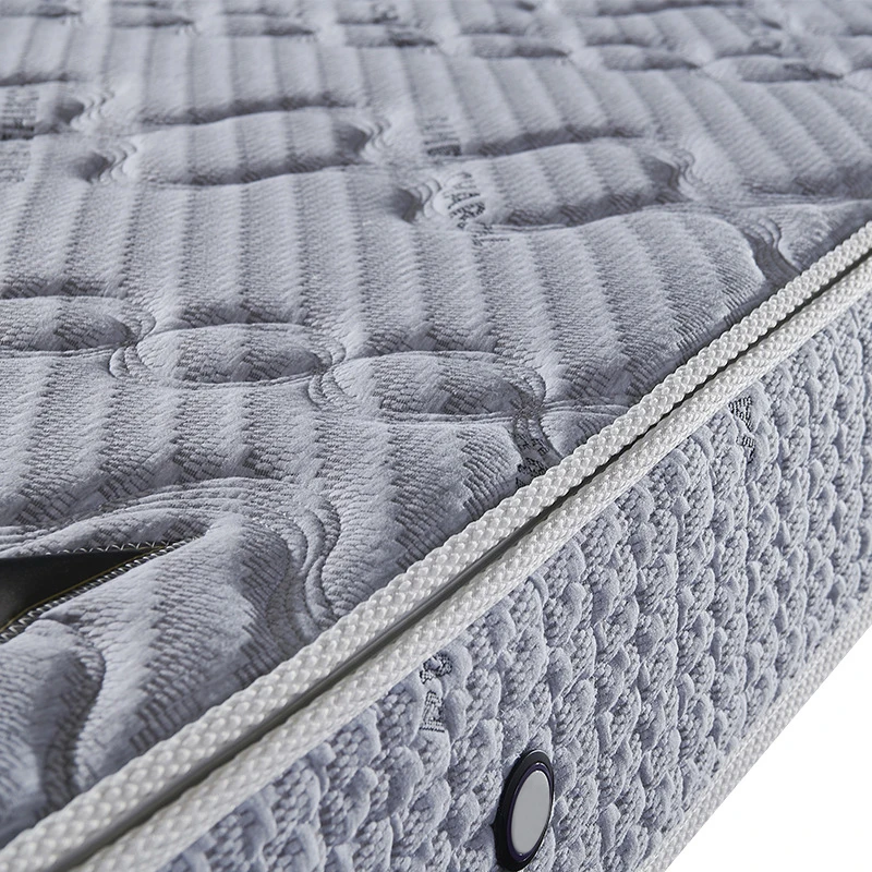 China style Grey knitted fabric latex foam spring mattress