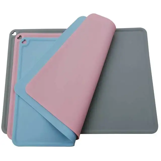 

Best choice pet square Silicone Pet Dog Cat Raised Food Bowl Place Mat New Pet Bowl Food Feeding