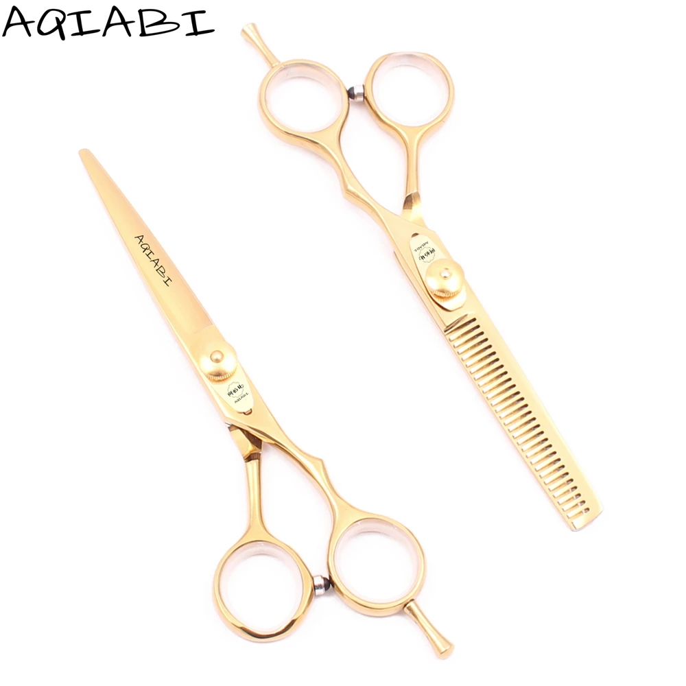 

Haircut Scissors 5.5'' 6" JP Steel Hair Cutting Scissors Hairdressing Scissors Barber Shop Gold A1020